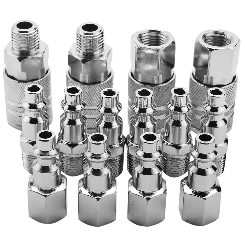 14Pcs Air Line Hose Compressor Fitting 1/4 Inch Bsp Metal Connectors Coupler Male Female Quick Release Set
14Pcs Air Line Hose Compressor Fitting 1/4 Inch Bsp Metal Connectors Coupler Male Female Quick Release Set