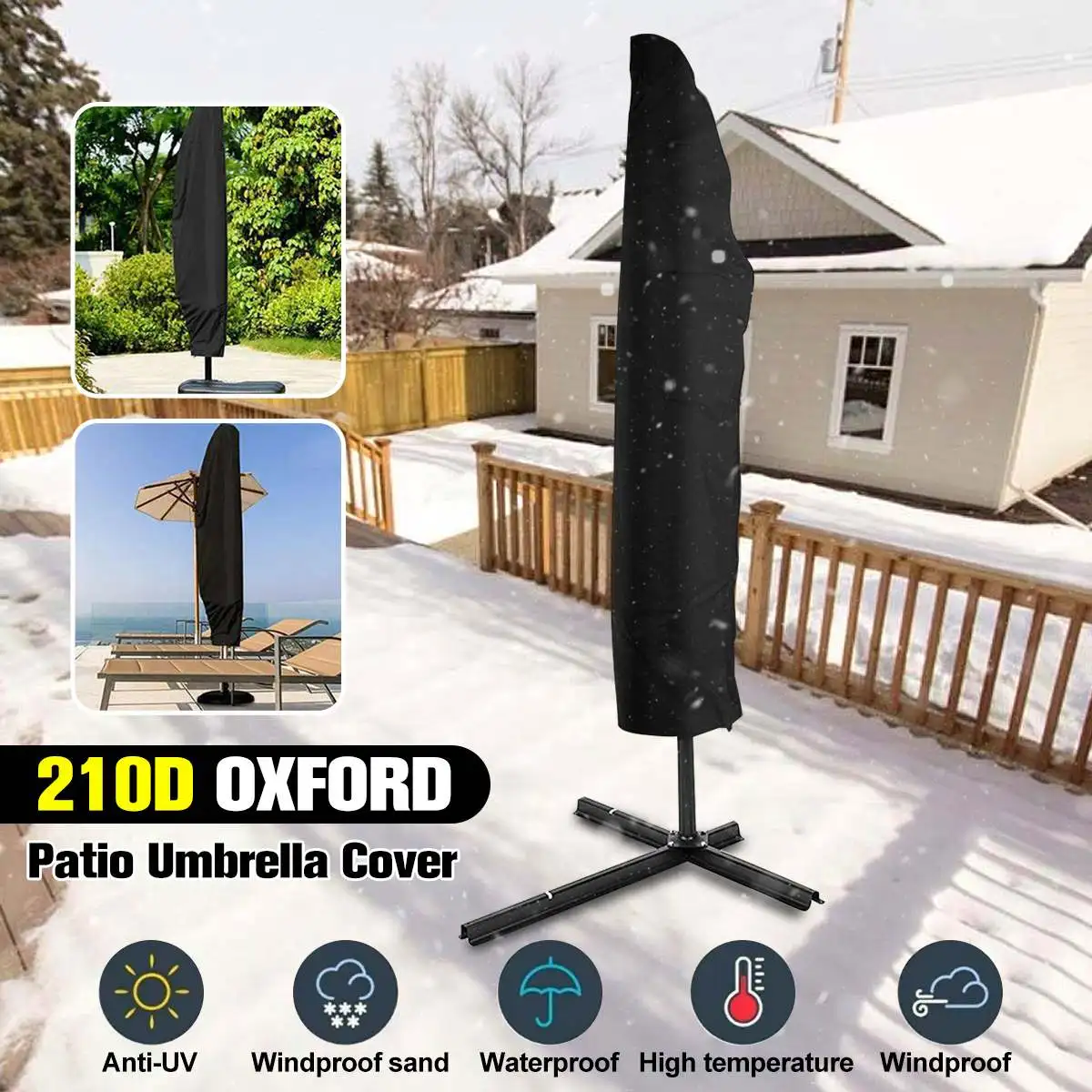 Чехол для зонтика из ткани Оксфорд, 183-280 см 
Чехол для зонтика из ткани Оксфорд, 183-280 см