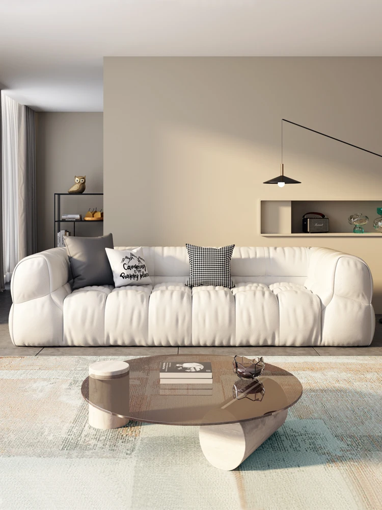 Wabi-sabi Italian Style Minimalist Light Luxury Cream Living Room Simple Modern Cloud Straight Row Sofa Leather Couch Furniture
Wabi-sabi Italian Style Minimalist Light Luxury Cream Living Room Simple Modern Cloud Straight Row Sofa Leather Couch Furniture