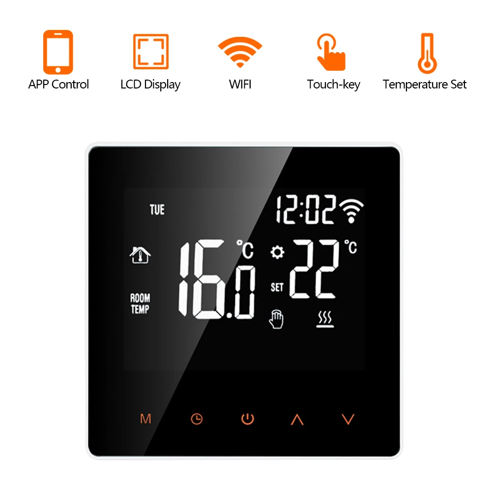 Tuya WiFi Smart Thermostat, Electric Floor Heating Water/Gas Boiler Temperature Remote Controller for Google Home,Alexa
Tuya WiFi Smart Thermostat, Electric Floor Heating Water/Gas Boiler Temperature Remote Controller for Google Home,Alexa