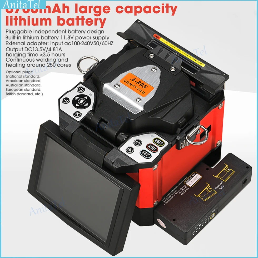 A-80S Automatic Optical Fiber Fusion Splicer Machine Orange FTTH Fiber Optical Splicing Machine Fiber Optic Fusion Splicer
A-80S Automatic Optical Fiber Fusion Splicer Machine Orange FTTH Fiber Optical Splicing Machine Fiber Optic Fusion Splicer