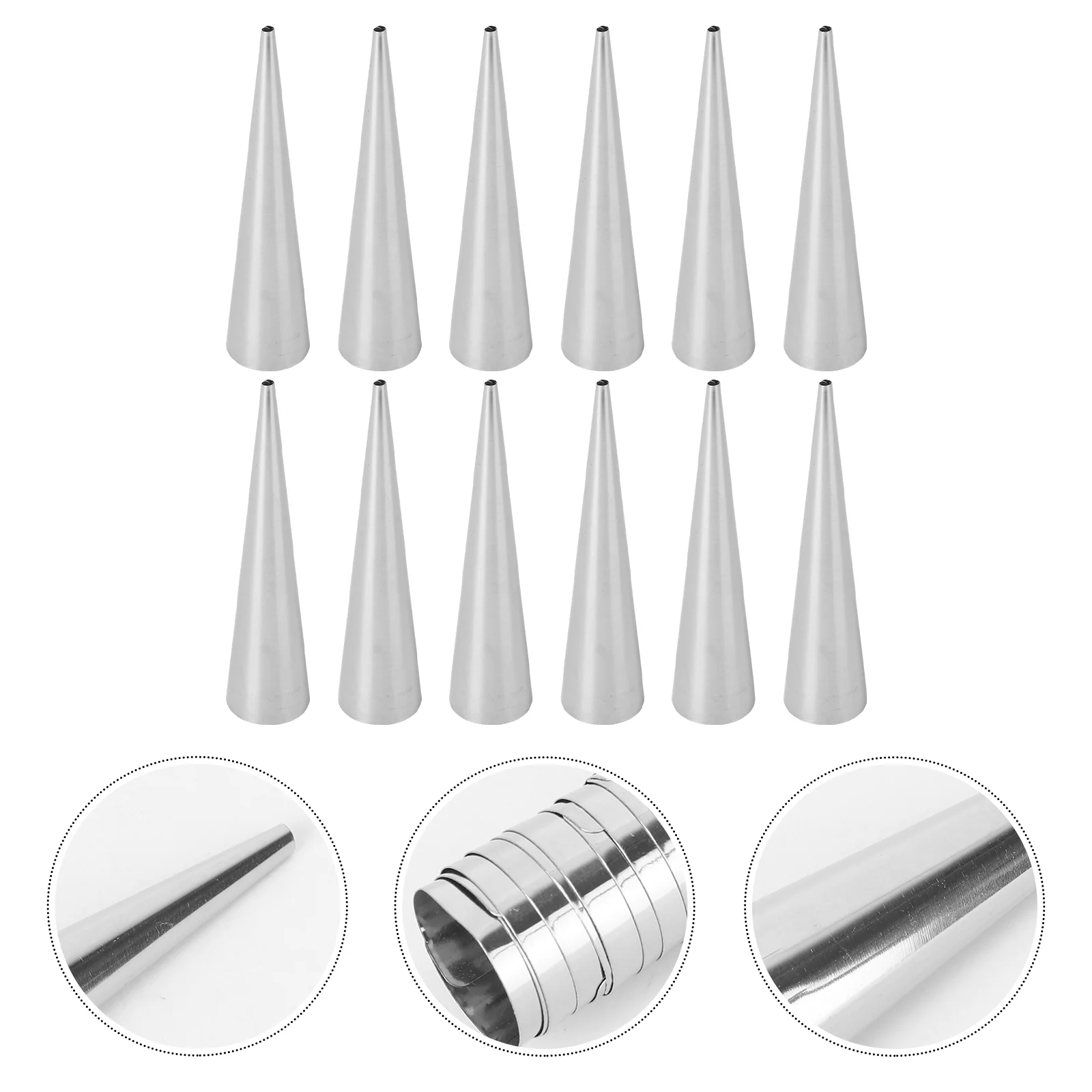 12 PCS Brioche Bread Cream Horn Filling Ice Stainless Steel Cone Mold Pastry Molds Forms Substitute
12 PCS Brioche Bread Cream Horn Filling Ice Stainless Steel Cone Mold Pastry Molds Forms Substitute