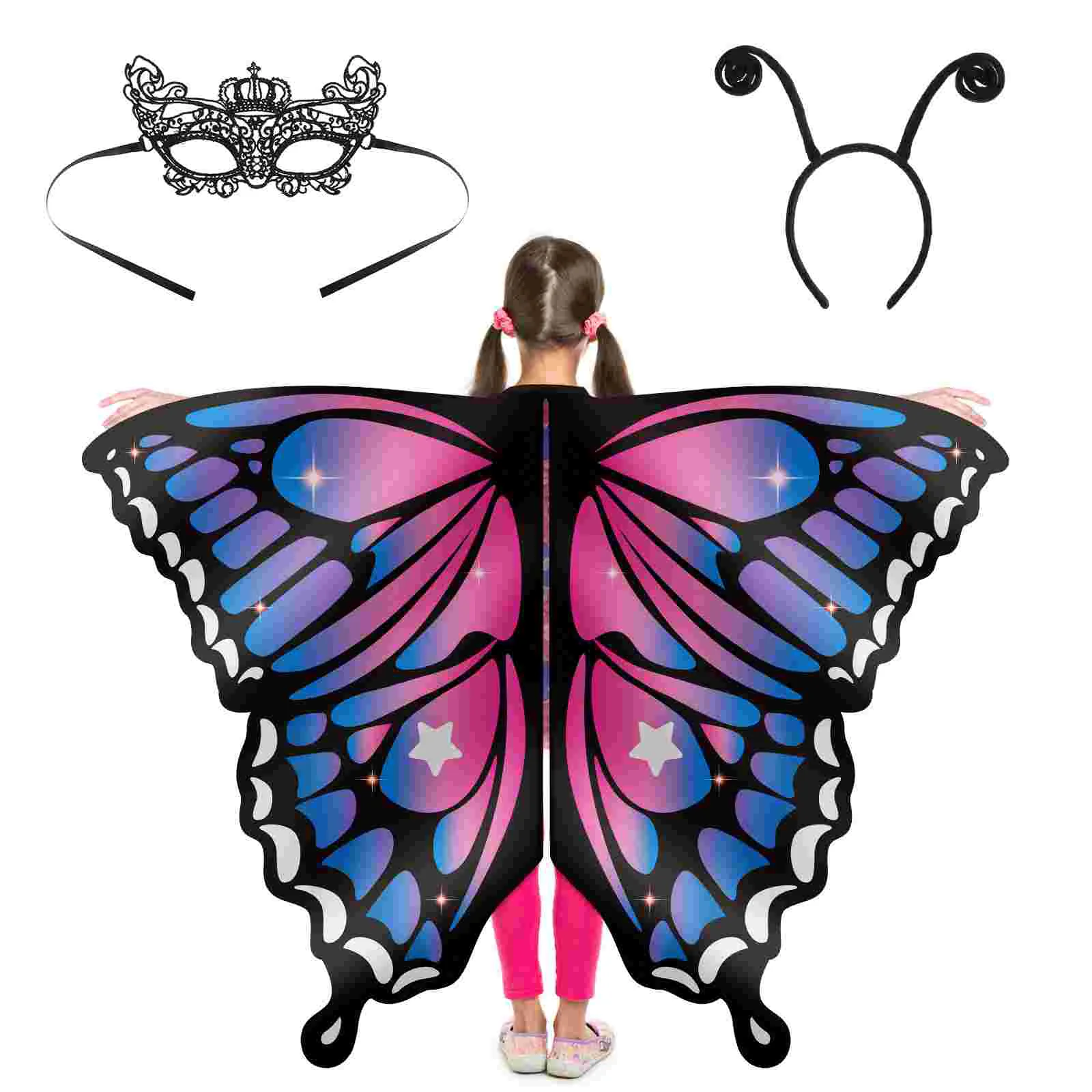 Clispeed 1 Set Butterflies Wing Shawl Prom Gifts Antenna Headband Dancing Performance Cape Masquerade Party Props
Clispeed 1 Set Butterflies Wing Shawl Prom Gifts Antenna Headband Dancing Performance Cape Masquerade Party Props