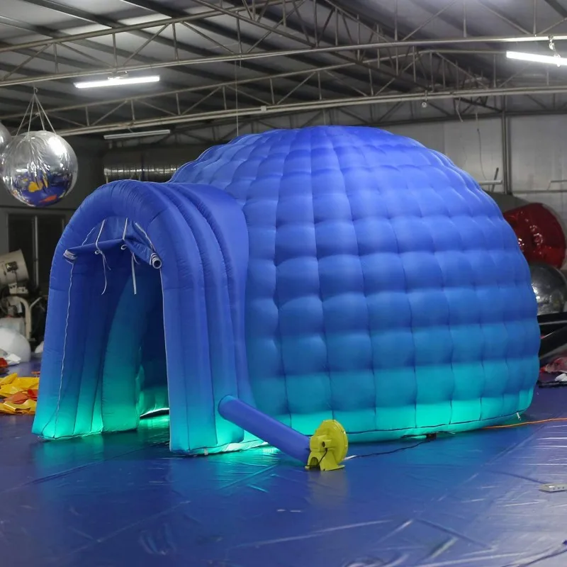 SAYOK Dia.4M Blue Inflatable Igloo Dome Tent Commercial Inflatable Event Dome Tent for Club Party Wedding Exhibition Decor
SAYOK Dia.4M Blue Inflatable Igloo Dome Tent Commercial Inflatable Event Dome Tent for Club Party Wedding Exhibition Decor