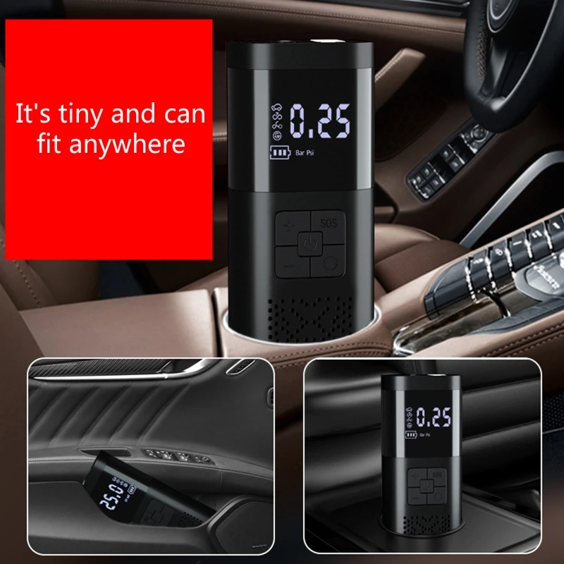 Tire Inflator Portable Air Compressor for Car with Digital Pressure Gauge LED Light Mini Rechargeable Electric Air Pump
Tire Inflator Portable Air Compressor for Car with Digital Pressure Gauge LED Light Mini Rechargeable Electric Air Pump