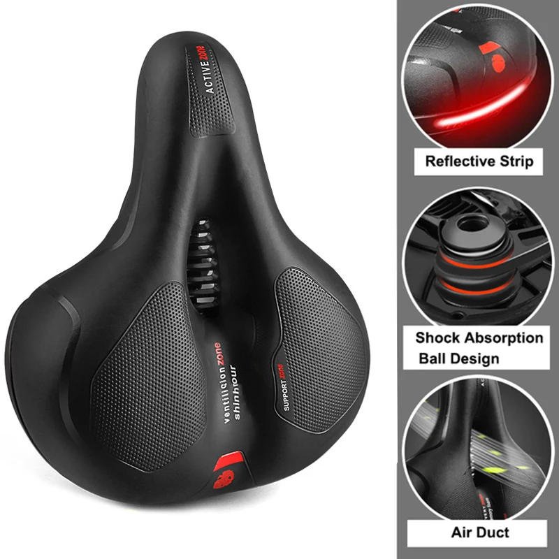 Hollow Breathable Bicycle Saddle Men Women MTB Road Bike With Taillight Shock Absorbing Comfortable Big Butt Bike Accessories
Hollow Breathable Bicycle Saddle Men Women MTB Road Bike With Taillight Shock Absorbing Comfortable Big Butt Bike Accessories