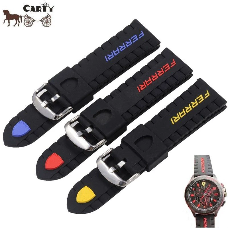 Silicone watch men's watch accessories suitable for Ferrari 0830138\0830163 sports Rubber Bracelet 24mm
Silicone watch men's watch accessories suitable for Ferrari 0830138\0830163 sports Rubber Bracelet 24mm