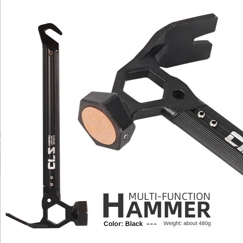 Multifunctional Outdoor Tent Hammer Aluminum Alloy Handle Stainless Steel Hammer Head Mountaineering Nail Hammer Nail Puller
Multifunctional Outdoor Tent Hammer Aluminum Alloy Handle Stainless Steel Hammer Head Mountaineering Nail Hammer Nail Puller