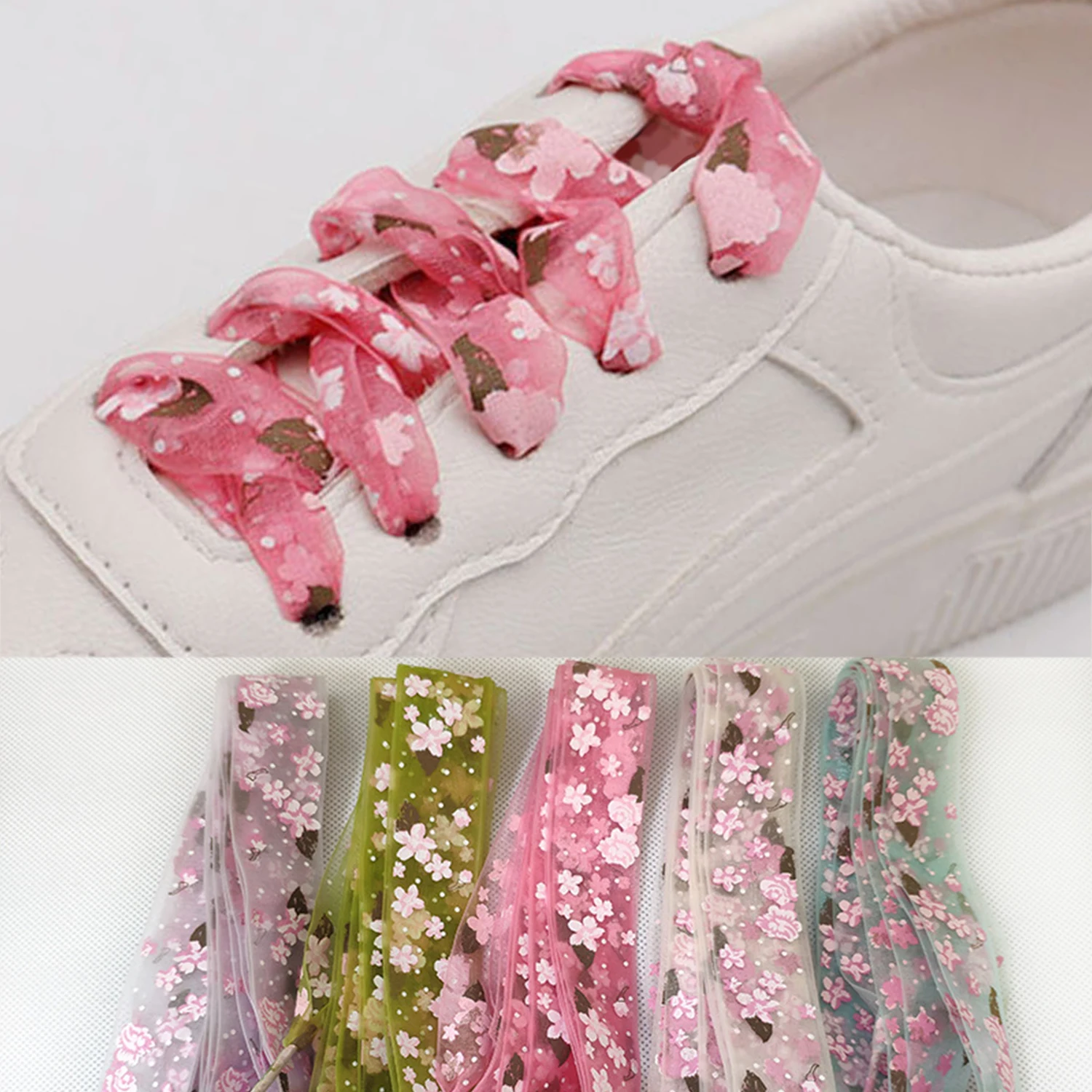 1 Pair 120cm Fashion Organza Ribbon Shoe Laces Sport Shoes Sneakers Cherry Blossom Laces Flat Shoelaces Canvas Bootlaces Strings
1 Pair 120cm Fashion Organza Ribbon Shoe Laces Sport Shoes Sneakers Cherry Blossom Laces Flat Shoelaces Canvas Bootlaces Strings