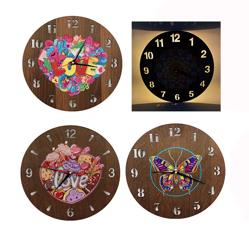 DIY Diamond Painting Wood Clock DIY Wall Art Crafts Partial Crystal Special Shaped Drill Mosaic Home Decoration Gift New Style
DIY Diamond Painting Wood Clock DIY Wall Art Crafts Partial Crystal Special Shaped Drill Mosaic Home Decoration Gift New Style
