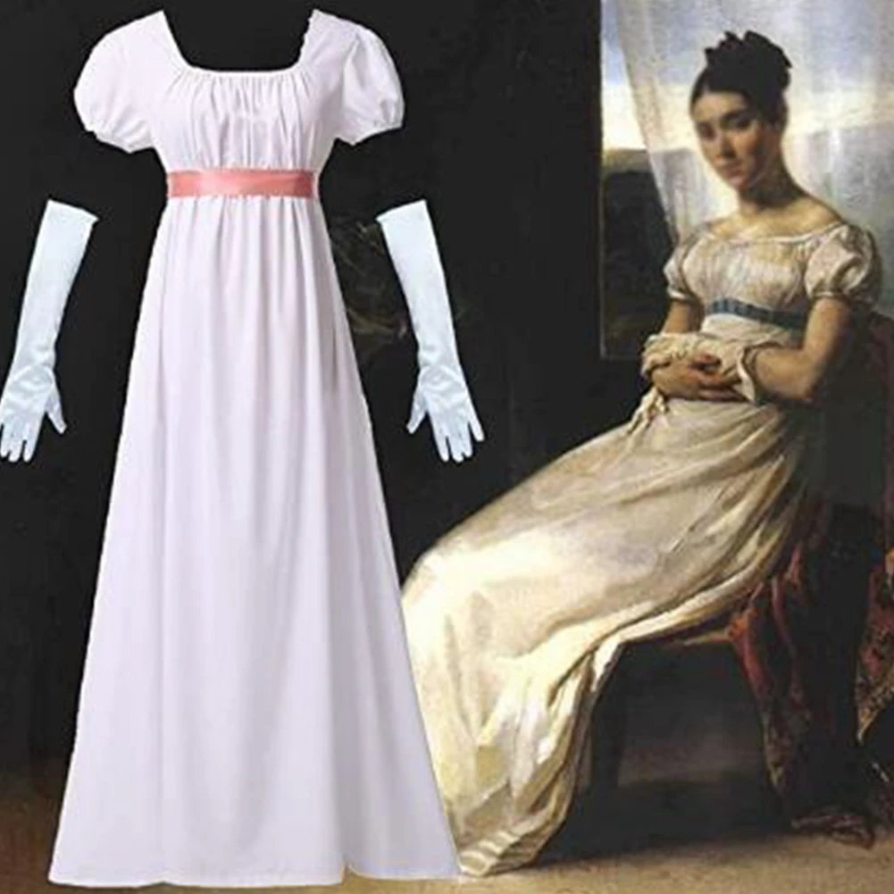 Женское аварийное платье Bridgerton винтажное бальное костюм перчатки с коротким