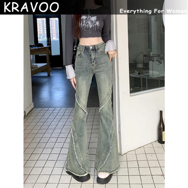 KRAVOO Y2K Women Pants Paneled Flared Jeans Women Cargo Pants High Waist and Thin Women's Pants for Ladies Clothing Fashion 2023 
KRAVOO Y2K Women Pants Paneled Flared Jeans Women Cargo Pants High Waist and Thin Women's Pants for Ladies Clothing Fashion 2023