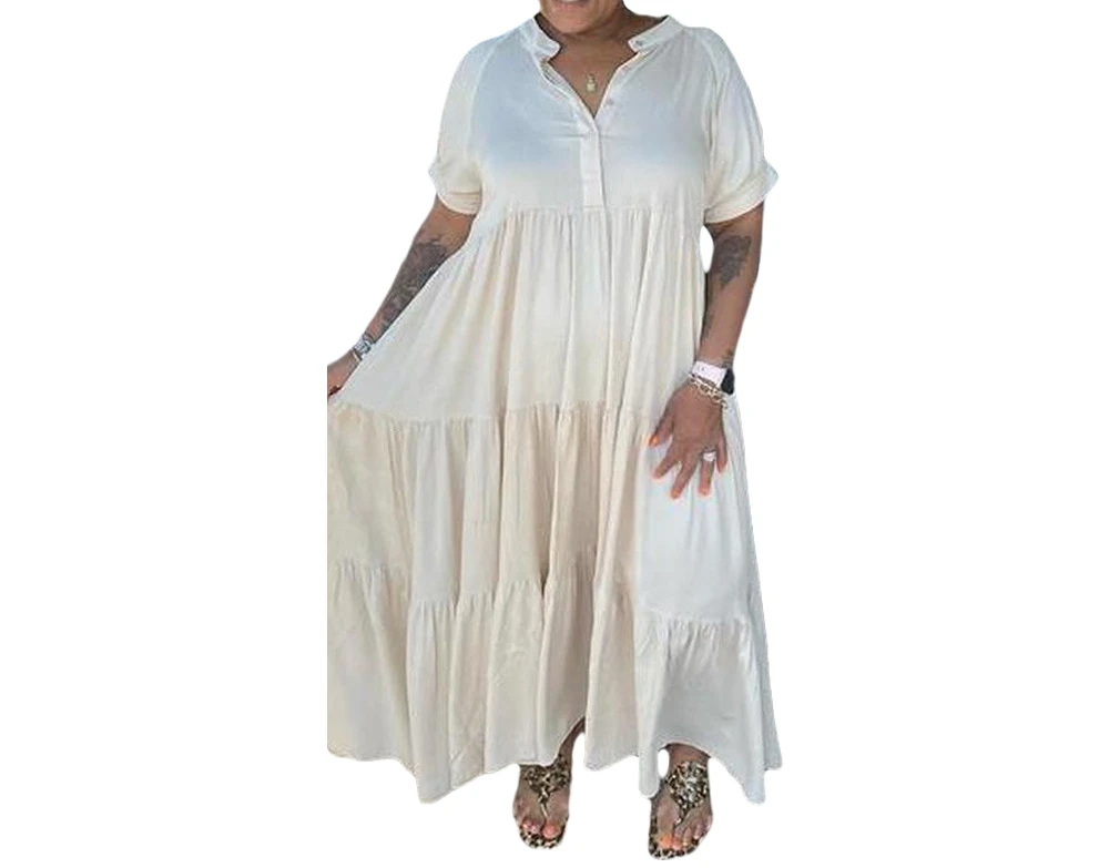 New Fashion Dresses Women Summer Wholesale Solid Buttons Casual Turn Down Collar Ruffle Shirt Dress
New Fashion Dresses Women Summer Wholesale Solid Buttons Casual Turn Down Collar Ruffle Shirt Dress