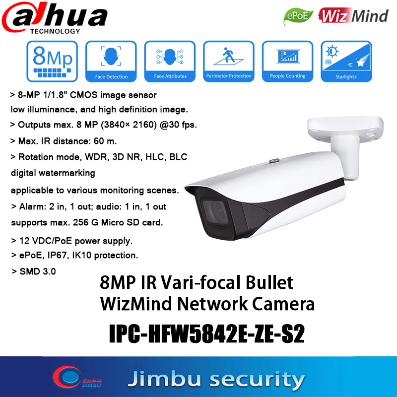 Новинка, камера ночного видения Dahua 8MP 4K ePOE, осветительный прибор, 60 м SMD 3,0, инфракрасная вариофокальная цилиндрическая сетевая камера
Новинка, камера ночного видения Dahua 8MP 4K ePOE, осветительный прибор, 60 м SMD 3,0, инфракрасная вариофокальная цилиндрическая сетевая камера
