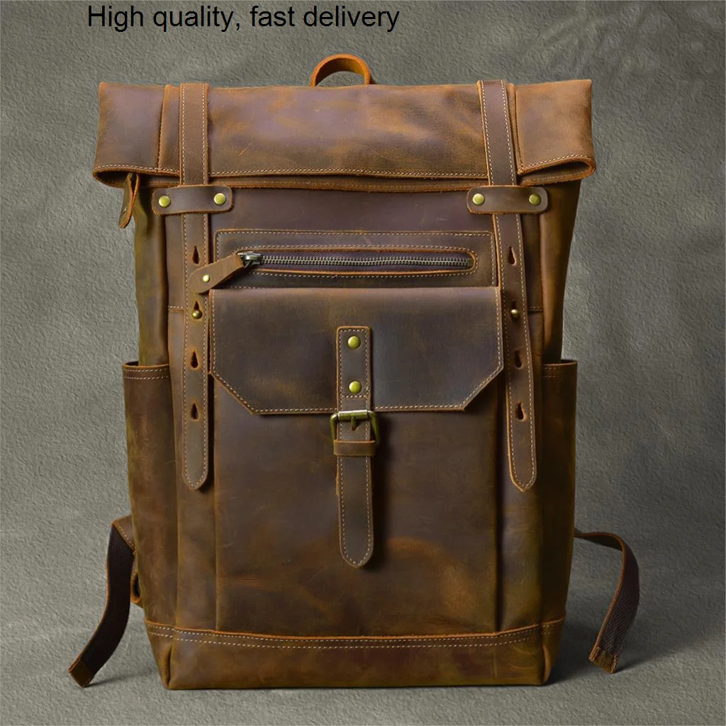 Cowhide Leather New Men's Backpack 15-17 Inch Laptop Bag Men Large Capacity Travel Backpacks Schoolbags Retro Leather Male Bags
Cowhide Leather New Men's Backpack 15-17 Inch Laptop Bag Men Large Capacity Travel Backpacks Schoolbags Retro Leather Male Bags