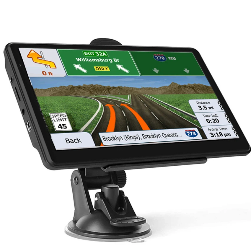 

Car GPS Navigation 7 Inch Touch Screen GPS Navigator Truck Sunshade 256M+8G 2022 Europe Map GPS Navigators