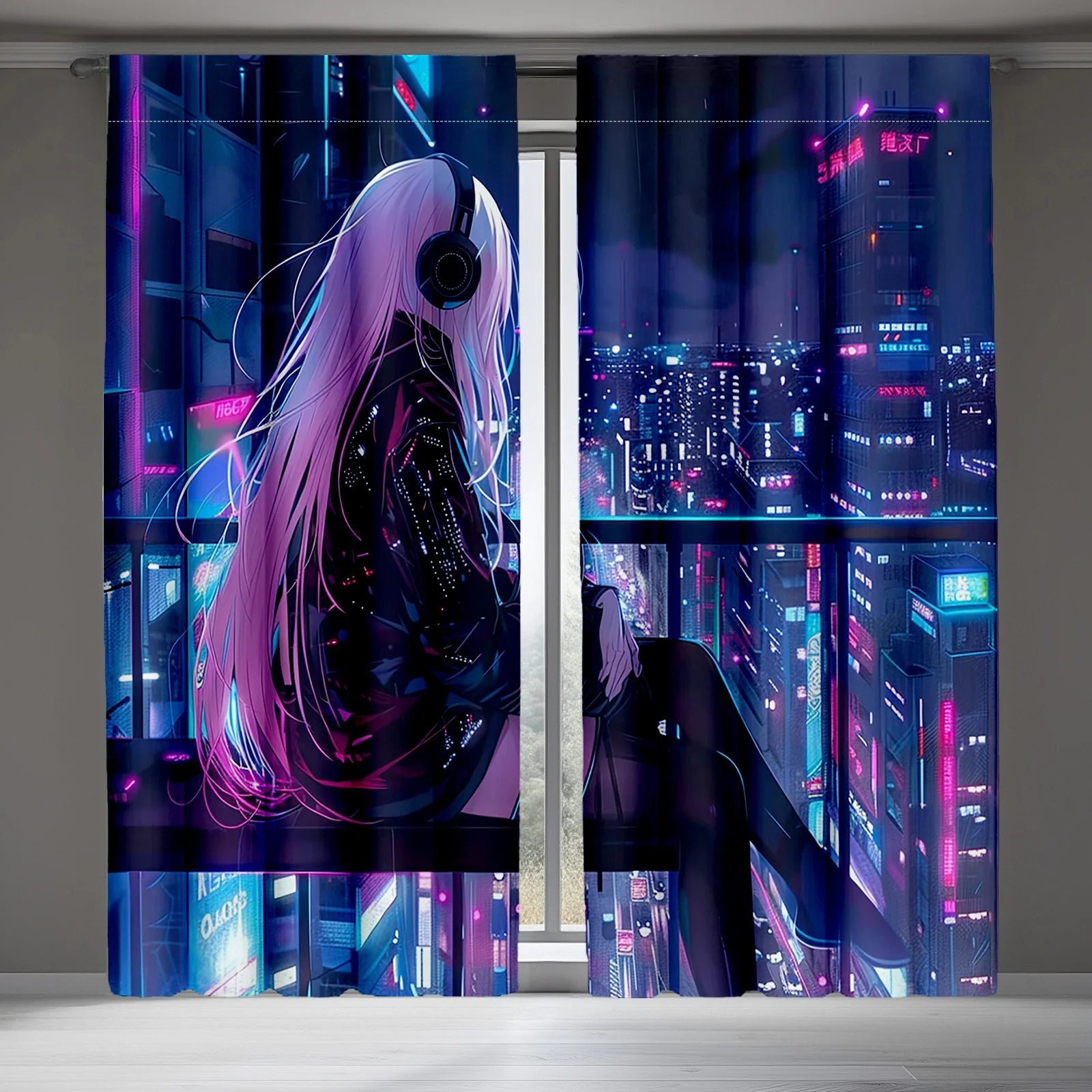 2 шт. шторы из полиэстера, футуристическое аниме, просвечивающиеся
2 шт. шторы из полиэстера, футуристическое аниме, просвечивающиеся