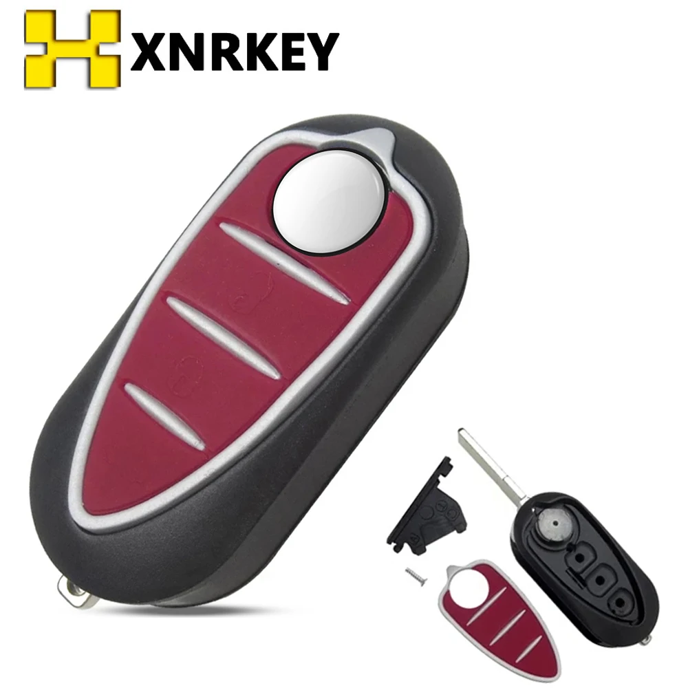 XNRKEY флип-чехол для Alfa Romeo Mito Giulietta Сменный Чехол автомобильного ключа с 3 кнопками