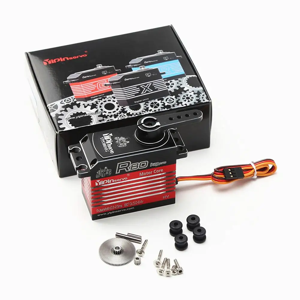R80 80kg Super Torque Digital Servo With Metal Arm For 1:5 1:6 Traxxas Arrma Kraton Baja Rc Car Parts/Robot / Boat/Helicopter
R80 80kg Super Torque Digital Servo With Metal Arm For 1:5 1:6 Traxxas Arrma Kraton Baja Rc Car Parts/Robot / Boat/Helicopter