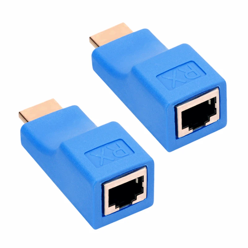 

Pair RJ45 4K HDMI-compatible Extender Extension Up to 30m Over CAT5e Cat6 Network Ethernet LAN for HDTV HDPC DVD PS3 STB