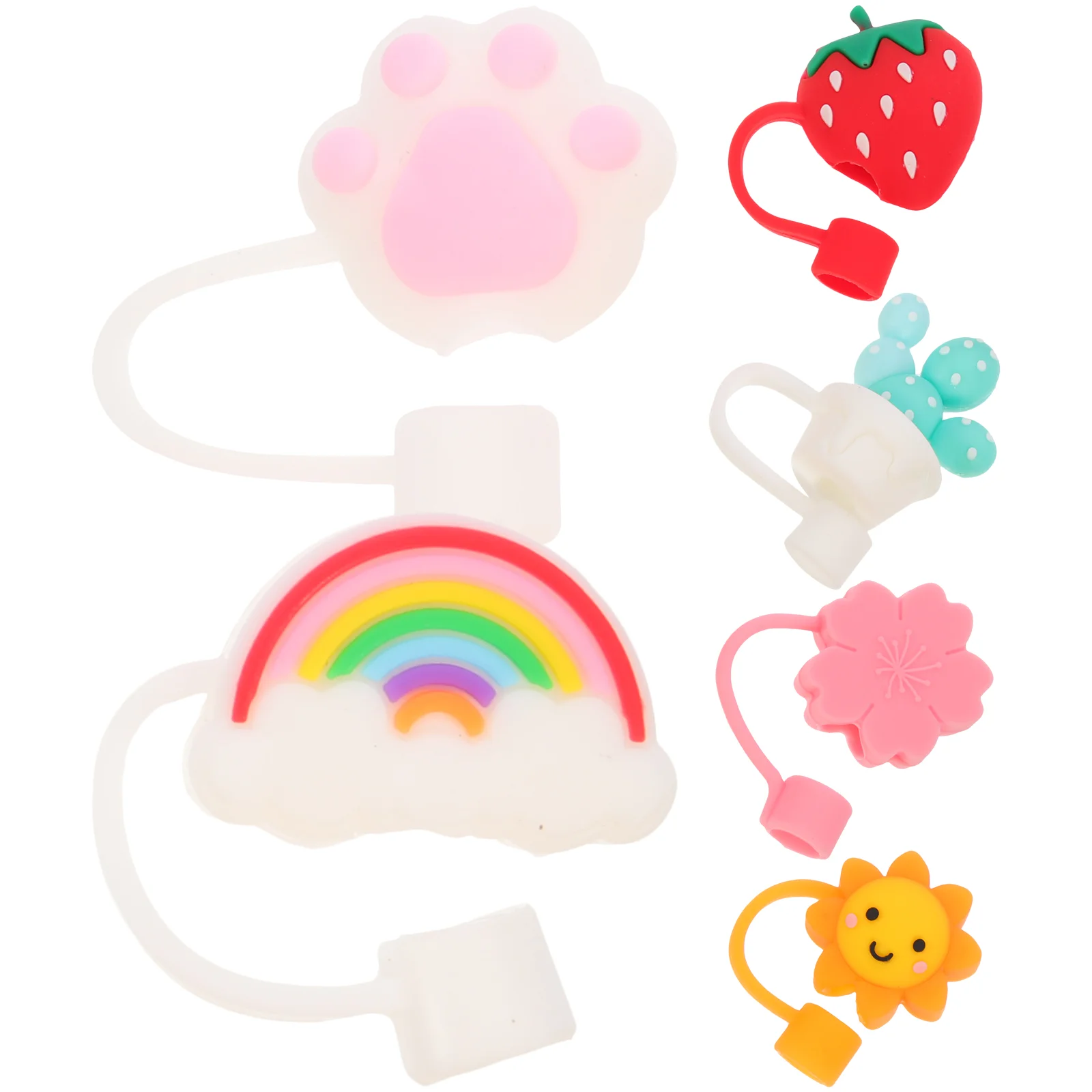 Silicone Straws 6pcs Straw Tip Cover Cute Straw Toppers Kawaii Straw Cap Cartoon Straw Plugs Silicone Reusable Drinking Plastic
Silicone Straws 6pcs Straw Tip Cover Cute Straw Toppers Kawaii Straw Cap Cartoon Straw Plugs Silicone Reusable Drinking Plastic