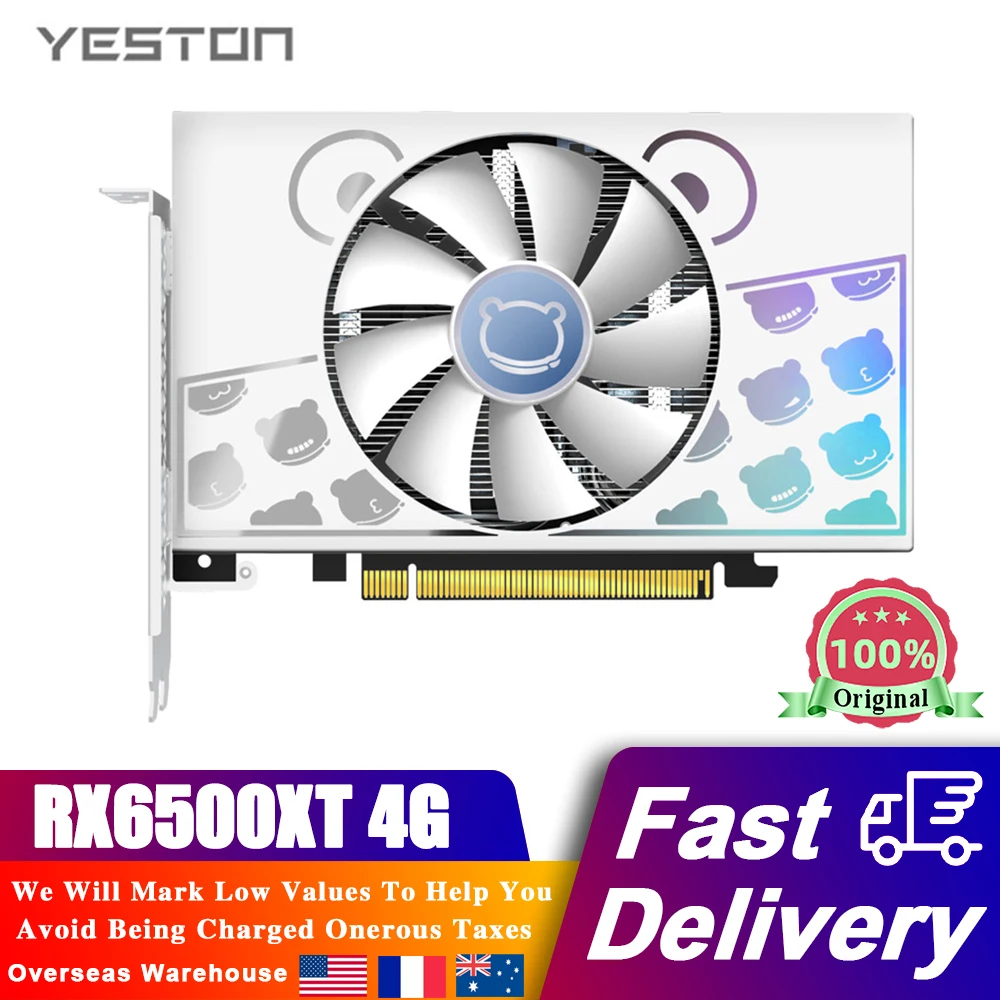 Видеокарта Yeston RX6500XT-4G D6 MA, частота ядра 2610-2815 МГц, 64 бит, GDDR6 4G DP + HDMI, совместимая с игровой видеокартой GPU
Видеокарта Yeston RX6500XT-4G D6 MA, частота ядра 2610-2815 МГц, 64 бит, GDDR6 4G DP + HDMI, совместимая с игровой видеокартой GPU