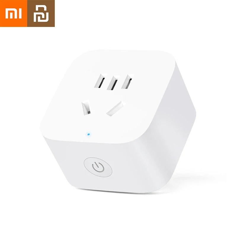 

Умная розетка Xiaomi Mijia 3, беспроводной пульт дистанционного управления, Wi-Fi, со статистикой информации, адаптер питания, вкл/выкл, работает с приложением Mi Home