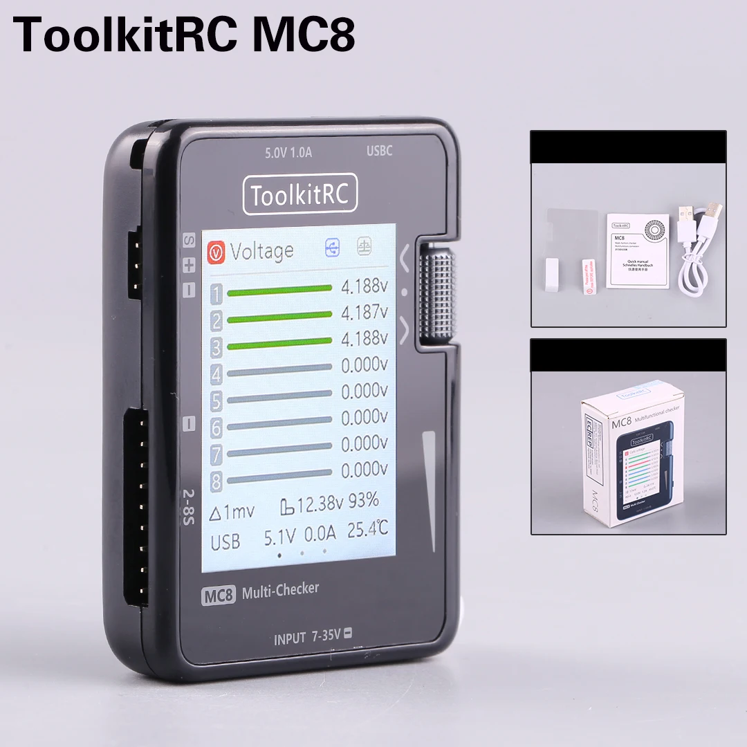 ToolKitRc MC8 Тестер аккумуляторов
ToolKitRc MC8 Тестер аккумуляторов