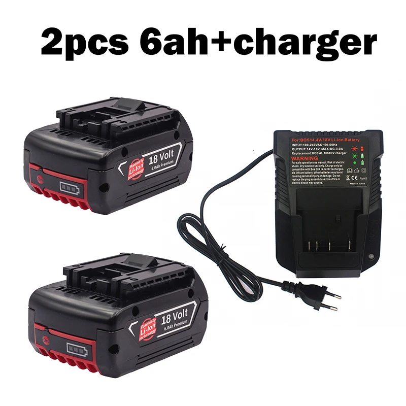 18V 5ah/6.0Ah Rechargeable Li-ion Battery For Bosch 18V6ah Power Tool Backup 6000mah Portable Replacement BAT609 Indicator Light
18V 5ah/6.0Ah Rechargeable Li-ion Battery For Bosch 18V6ah Power Tool Backup 6000mah Portable Replacement BAT609 Indicator Light
