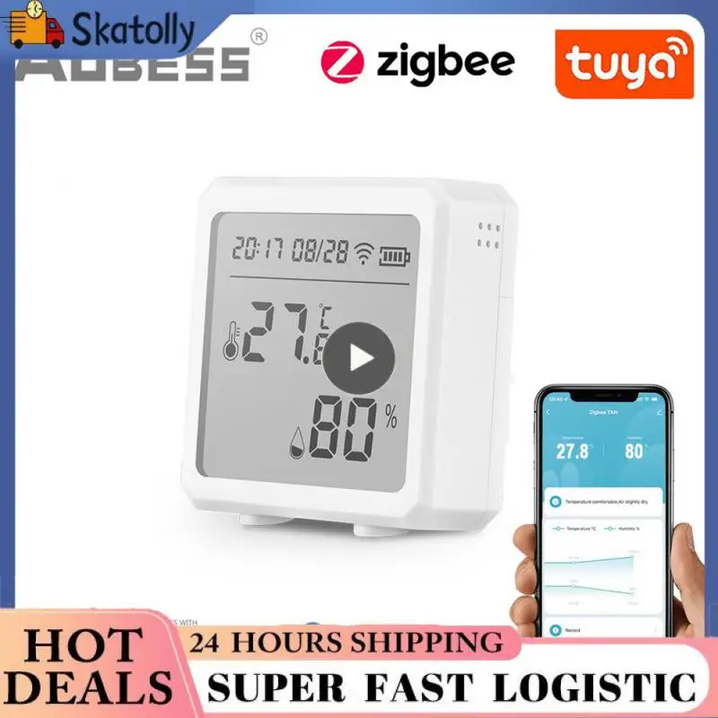 Portable Intelligent Linkage Hygrometer Lcd Screen Display Tuya Zigbee Temperature Humidity Sensor Battery Power
Portable Intelligent Linkage Hygrometer Lcd Screen Display Tuya Zigbee Temperature Humidity Sensor Battery Power