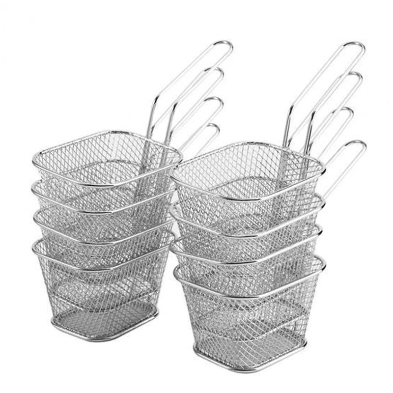 Thickened Snacks Fried Mesh Basket Small Square French Fries Basket Multi-Purpose Kitchen Food Basket
Thickened Snacks Fried Mesh Basket Small Square French Fries Basket Multi-Purpose Kitchen Food Basket