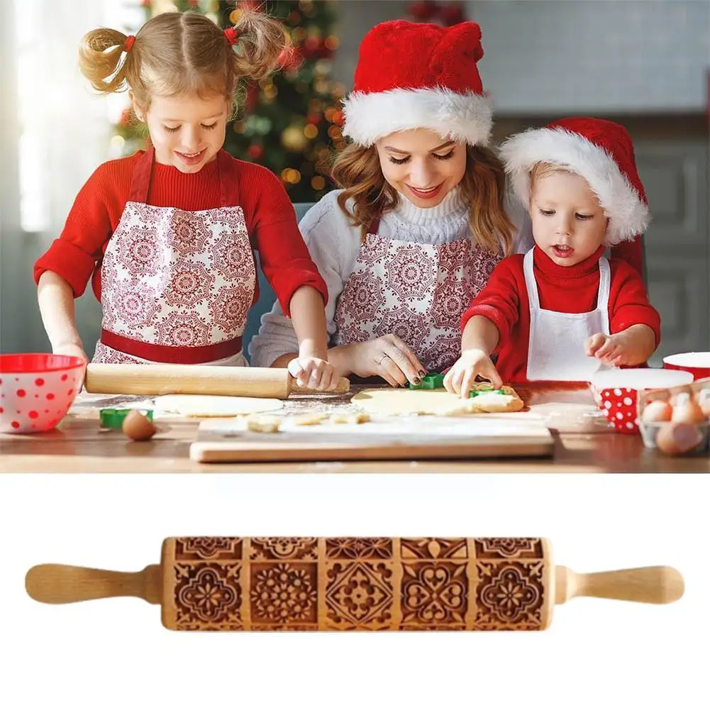 Christmas Cookie Rolling Stick Embossing Rolling Pin Wooden Fondant Rolling Patterned Cake Snowflake Elk Cookies Biscuit H8T7
Christmas Cookie Rolling Stick Embossing Rolling Pin Wooden Fondant Rolling Patterned Cake Snowflake Elk Cookies Biscuit H8T7