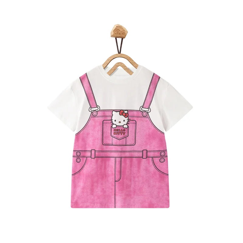 Летнее платье для девочек Sanrio Hello Kitty Новинка Высококачественная детская одежда хлопковая модная универсальная розовая футболка Свободная ...
Летнее платье для девочек Sanrio Hello Kitty Новинка Высококачественная детская одежда хлопковая модная универсальная розовая футболка Свободная ...