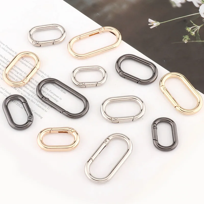 5pcs/lot Oval Spring Ring Openable Leather Bag Handbag Strap Buckle Connect Keyring Pendant Key Dog Chain Snap Clasp Clip
5pcs/lot Oval Spring Ring Openable Leather Bag Handbag Strap Buckle Connect Keyring Pendant Key Dog Chain Snap Clasp Clip