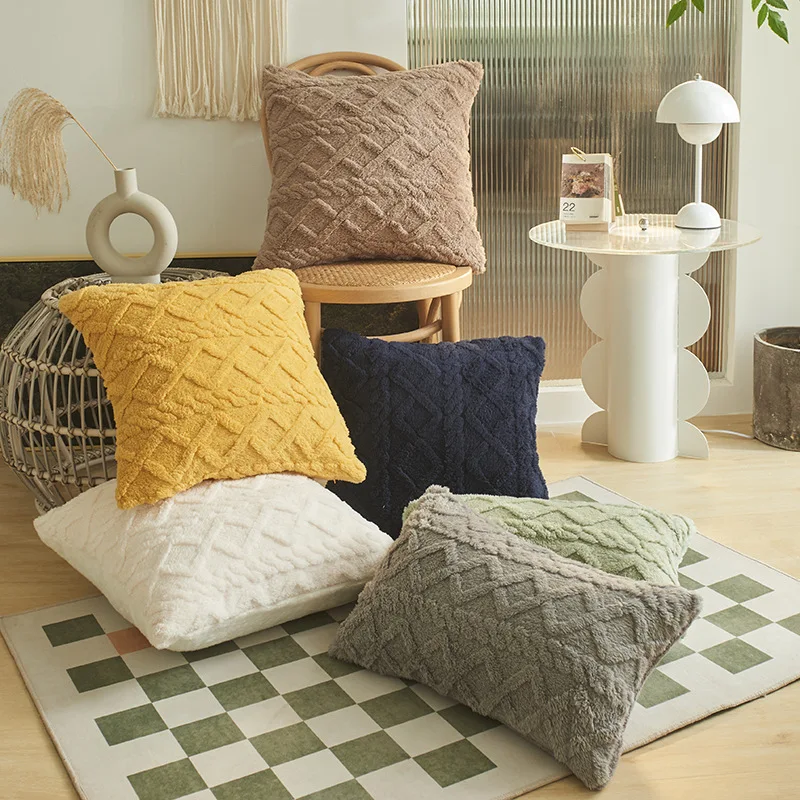 1PCS Solid Color Plush Cushion Cover 50*50cm Geometric Jacquard Pillow Covers Decorative Soft Comfortable Autumn Cushion Cover
1PCS Solid Color Plush Cushion Cover 50*50cm Geometric Jacquard Pillow Covers Decorative Soft Comfortable Autumn Cushion Cover