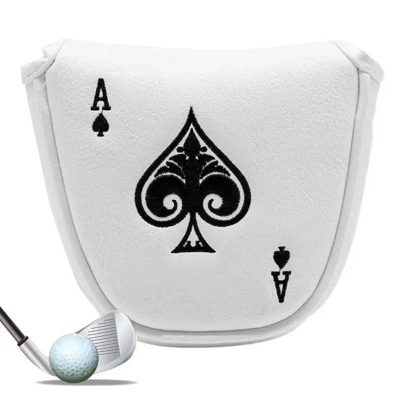 Creative Covers For Golf Putter Waterproof Spades Embroidered Push Rod Protective Cover Half Round L-Shaped Rod Head Cover Magic
Creative Covers For Golf Putter Waterproof Spades Embroidered Push Rod Protective Cover Half Round L-Shaped Rod Head Cover Magic