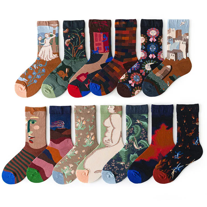 1Pair New Fashion Cotton Socks Keep Warm Comfortable Graffiti Pattern Mid Tube Stockings for Winter Personality Socks Unisex
1Pair New Fashion Cotton Socks Keep Warm Comfortable Graffiti Pattern Mid Tube Stockings for Winter Personality Socks Unisex