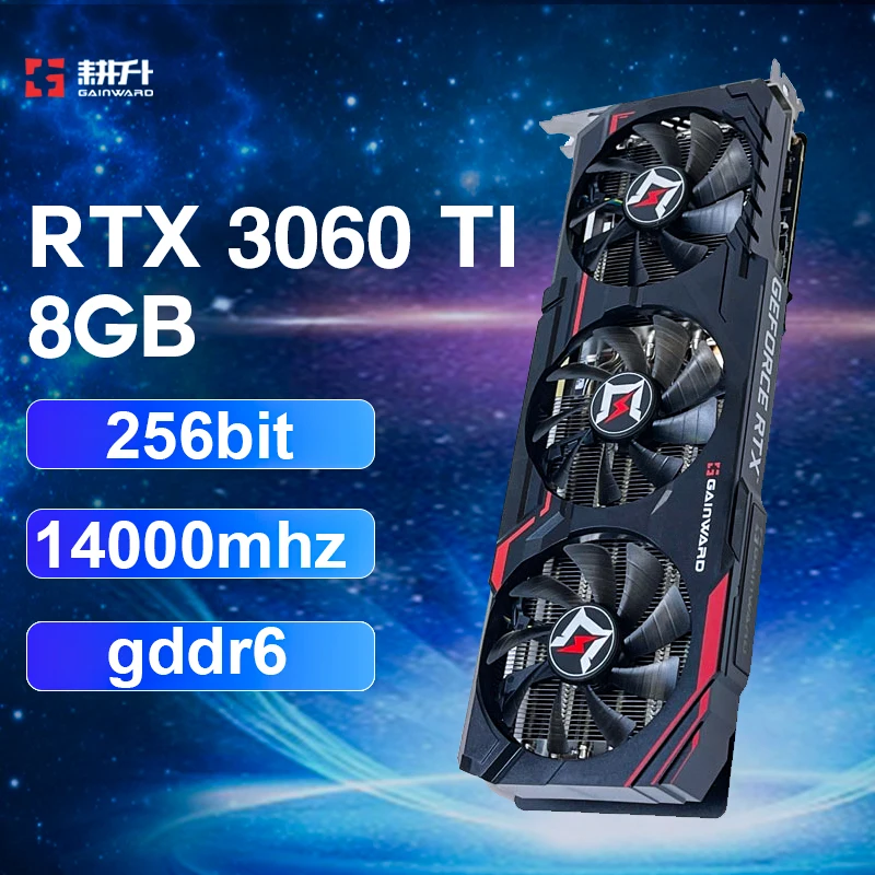 Игровая видеокарта GAINWARD RTX 3060 TI 8 Гб GDDR6 14000 бит МГц NVIDIA GPU
Игровая видеокарта GAINWARD RTX 3060 TI 8 Гб GDDR6 14000 бит МГц NVIDIA GPU