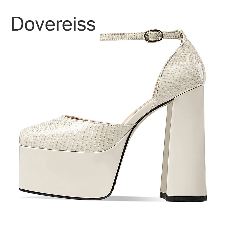 2022 Summer Genuine Leather White Red Platform 13CM Block Heels Women Sandals Thick Heels Square Toe Waterproof Ladies Shoes 33 
2022 Summer Genuine Leather White Red Platform 13CM Block Heels Women Sandals Thick Heels Square Toe Waterproof Ladies Shoes 33