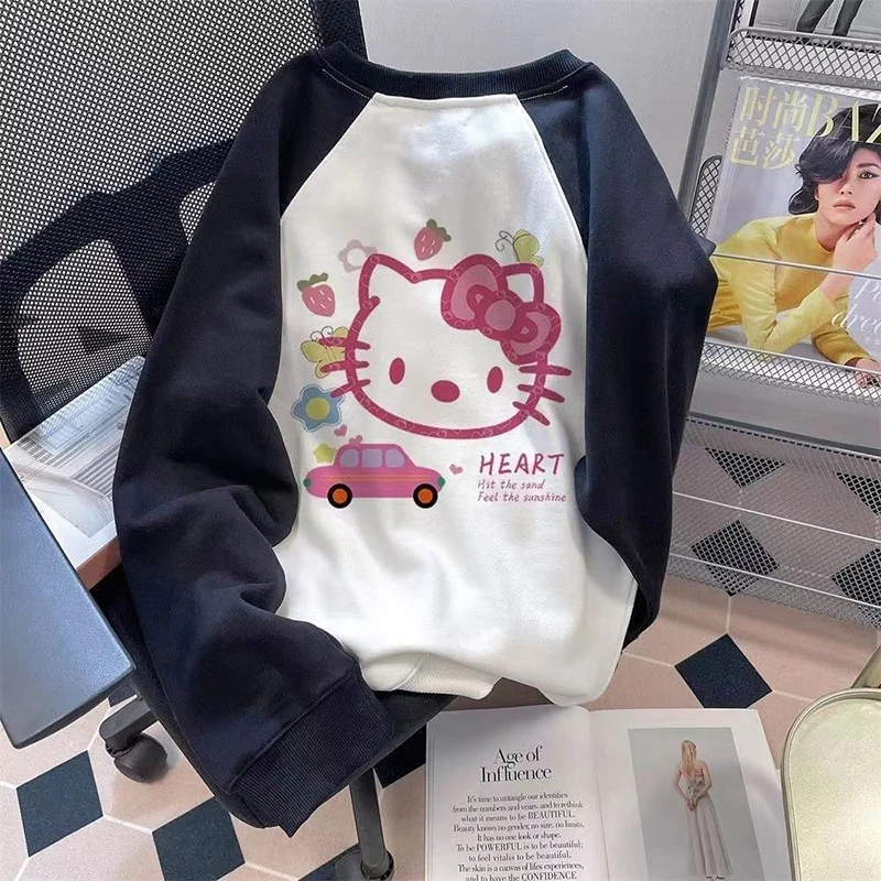 Sanrio Hello Kitty Black and White Color Blocking Cartoon Sweater Thin or Thickened Fleeced Hoodless Long Sleeves Sweatshirt
Sanrio Hello Kitty Black and White Color Blocking Cartoon Sweater Thin or Thickened Fleeced Hoodless Long Sleeves Sweatshirt