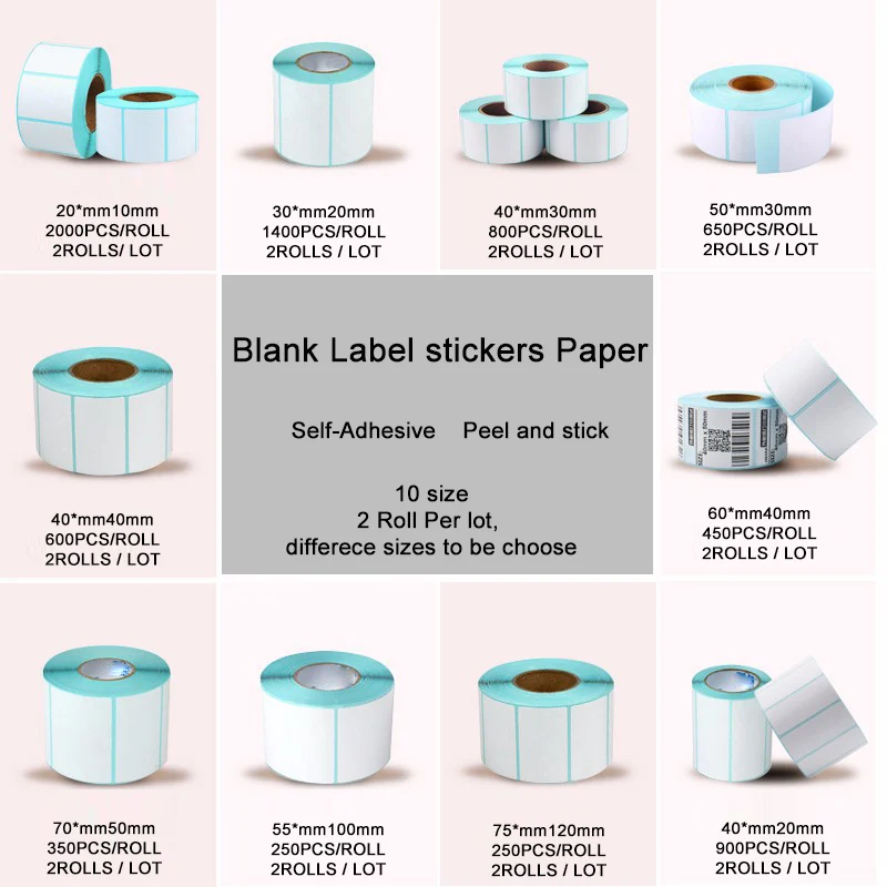 10 size Shipping Label stickers barcode Stickers Blank Paper label for Zebra Paper Adhesive Sticker Supermarket Blank sticker
10 size Shipping Label stickers barcode Stickers Blank Paper label for Zebra Paper Adhesive Sticker Supermarket Blank sticker
