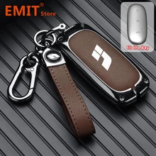 Key Case Keychain for LEADING IDEAL LiXiang L9 L8 L7 One Max Alcantara Smart Car Keyless Remote Entry Fob Cover Auto Accessories