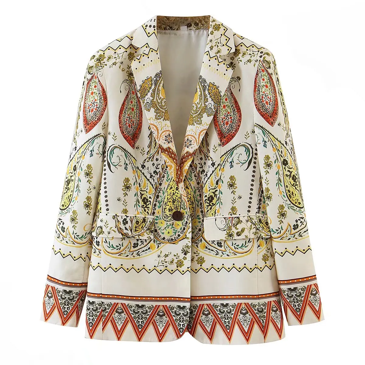 A.D.EAST-Summer new woman retro chic printing lapel long-sleeved casual suit jacket-L58X654265
A.D.EAST-Summer new woman retro chic printing lapel long-sleeved casual suit jacket-L58X654265