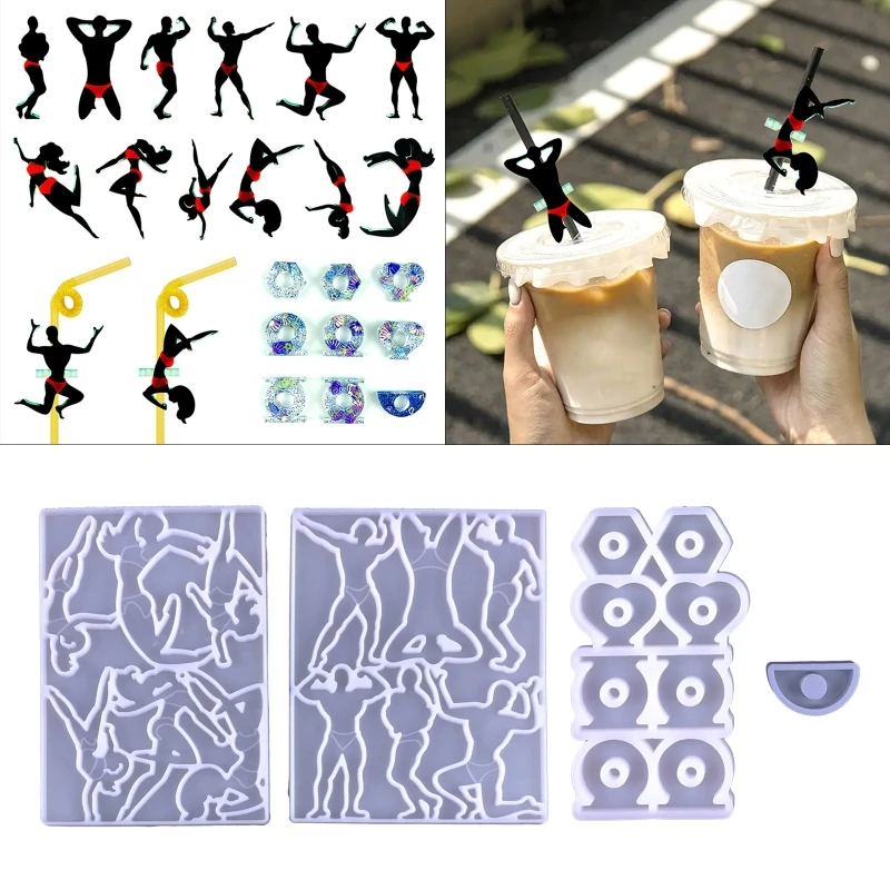 4Pcs Straw Topper Resin Mold Pole Dancer Epoxy Casting Mould for Straw Decorations Crafts Making DIY Straw Topper Moulds
4Pcs Straw Topper Resin Mold Pole Dancer Epoxy Casting Mould for Straw Decorations Crafts Making DIY Straw Topper Moulds