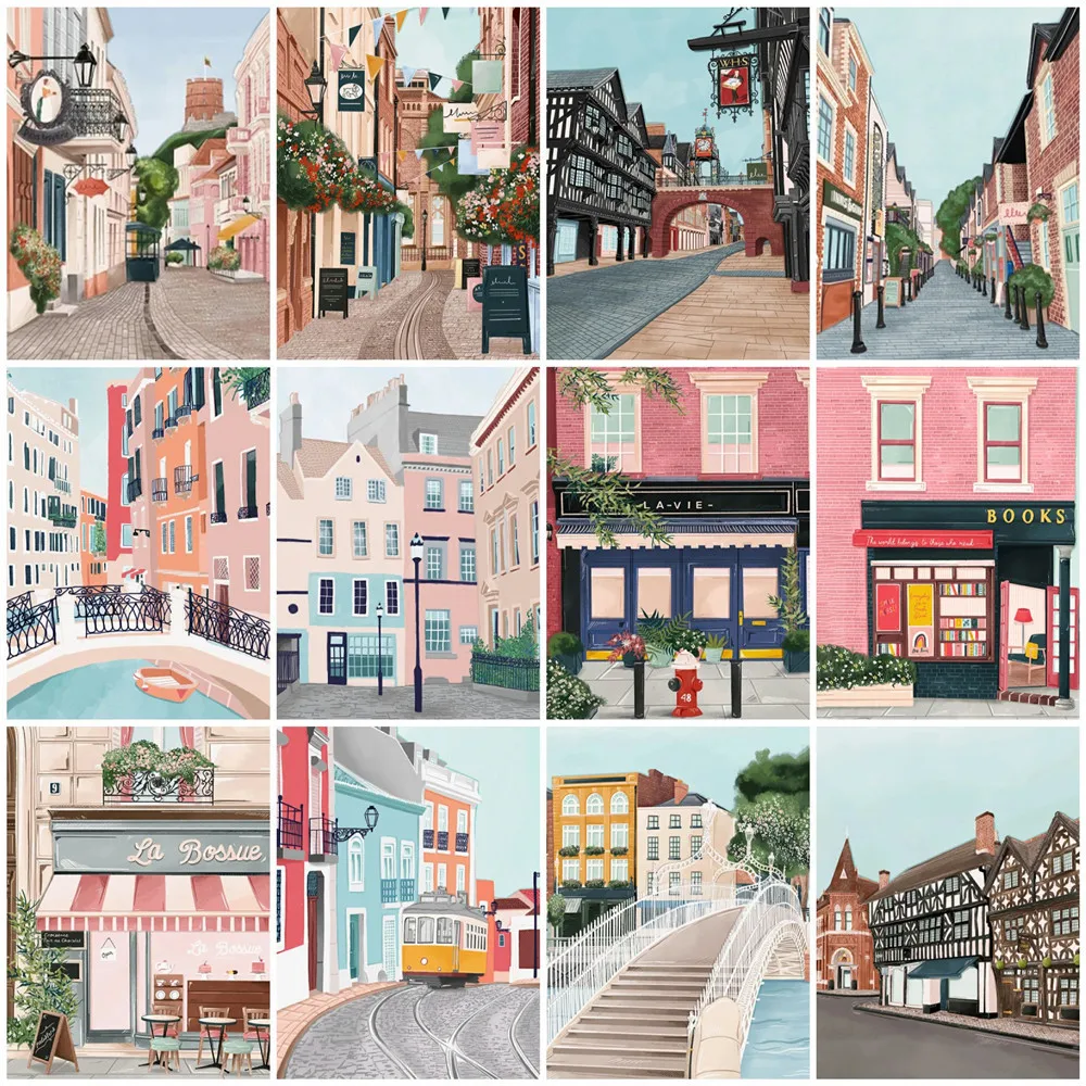 HUACAN Painting By Number Street Landscape Drawing On Canvas HandPainted Art Gift DIY City House Picture Kits Home Decoration
HUACAN Painting By Number Street Landscape Drawing On Canvas HandPainted Art Gift DIY City House Picture Kits Home Decoration