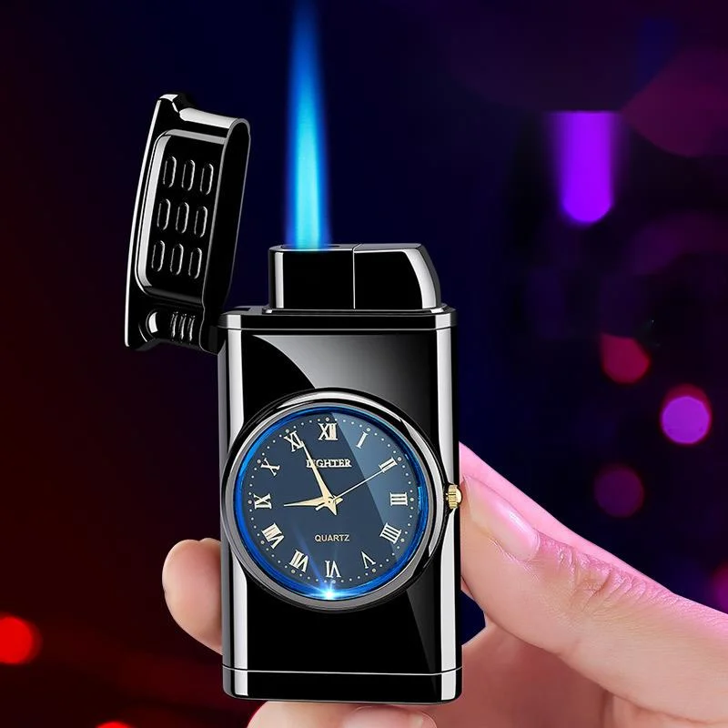 Multifunctional Fashion Quartz Watch Dial Metal Inflatable Straight Into The Lighters Personality Men's Cigarette Lighter Gifts
Multifunctional Fashion Quartz Watch Dial Metal Inflatable Straight Into The Lighters Personality Men's Cigarette Lighter Gifts