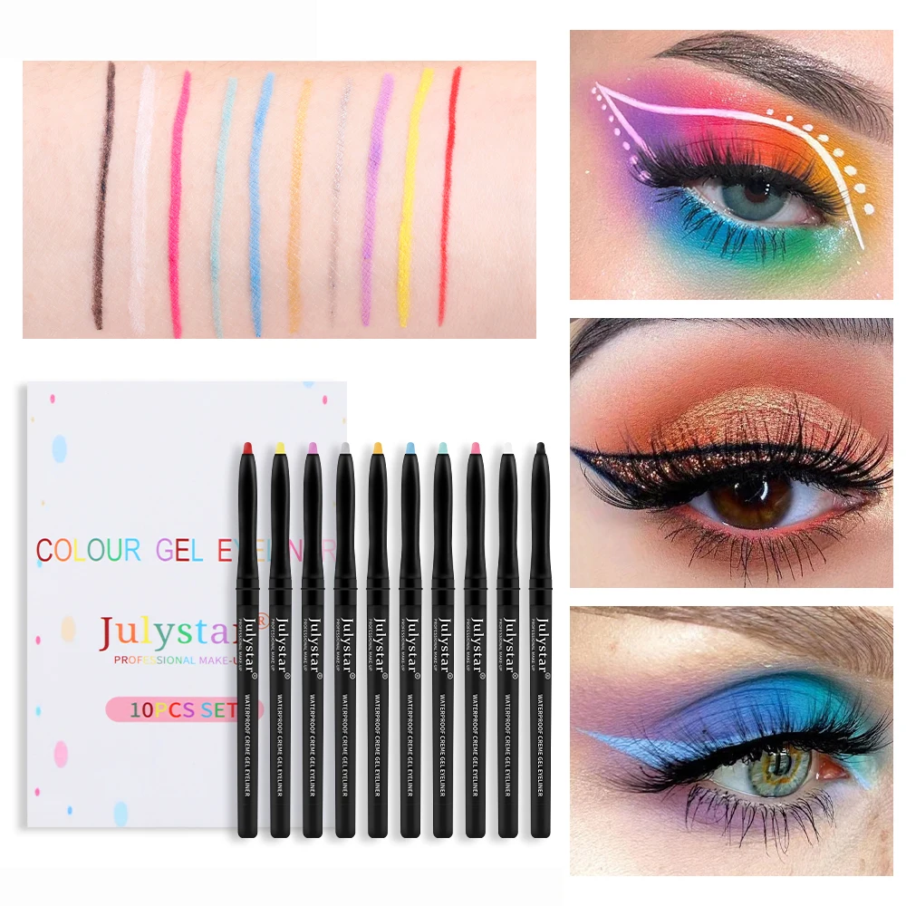 10 Colors/Box Black Liquid Eyeliner Professional Waterproof Brown Blue Purple Eye Liner Marker Gel Eye Pencil Cosmetics Makeup
10 Colors/Box Black Liquid Eyeliner Professional Waterproof Brown Blue Purple Eye Liner Marker Gel Eye Pencil Cosmetics Makeup