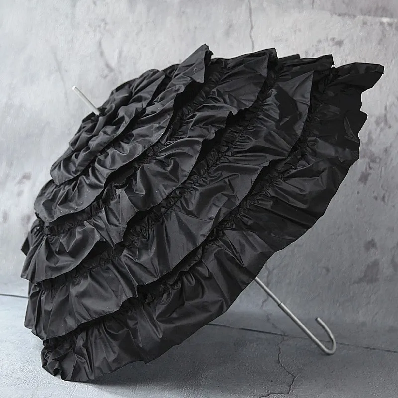 Black Retro Princess Umbrella Luxury Long Handle Wedding Umbrella Female Sunny Umbrellas Parasol Cute Beach Umbrellas for Girl
Black Retro Princess Umbrella Luxury Long Handle Wedding Umbrella Female Sunny Umbrellas Parasol Cute Beach Umbrellas for Girl