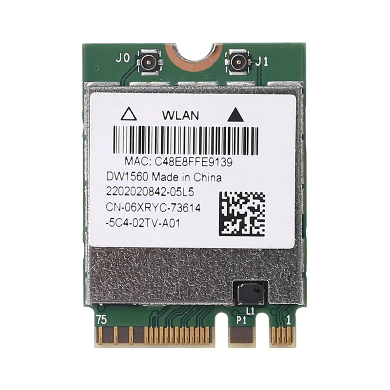 6XRYC DW1560 BCM94352Z M.2 WiFi WLAN Bluetooth-compatible 4.0 802.11ac 867Mbps BCM94352 Wireless Card for DELL Dropship
6XRYC DW1560 BCM94352Z M.2 WiFi WLAN Bluetooth-compatible 4.0 802.11ac 867Mbps BCM94352 Wireless Card for DELL Dropship