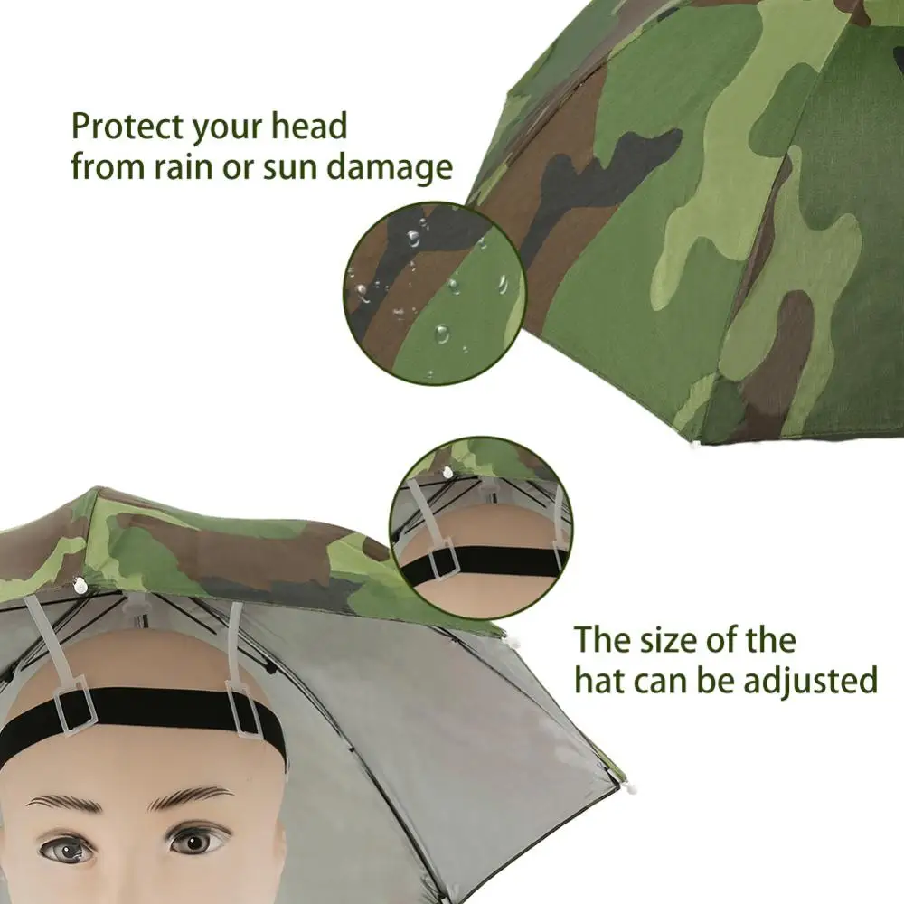 Portable Foldable Handsfree Headwear Cap Outdoor Fishing Sunscreen Umbrella Hat Sun Shade Waterproof Camping Umbrella Hat
Portable Foldable Handsfree Headwear Cap Outdoor Fishing Sunscreen Umbrella Hat Sun Shade Waterproof Camping Umbrella Hat